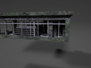 ruined gas station 3D Model