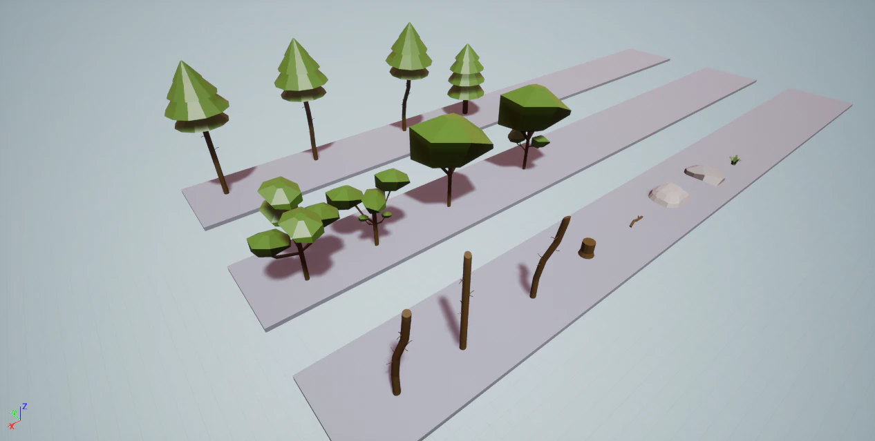 low poly trees pack 18 in 1 3D Model .c4d .max .obj .3ds .fbx .stl .blend