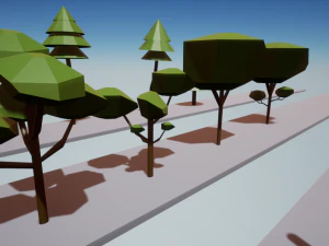 low poly trees pack 18 in 1 3D Model