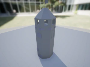 d&uuml;ş&uuml;k poli kale paketi 3D Model