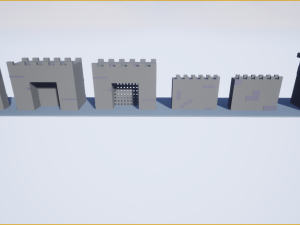 low poly castle pack Modello 3D