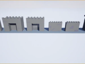 low poly castle pack 3D Model