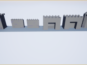 low poly castle pack Modello 3D