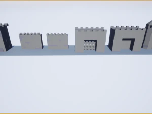 low poly castle pack 3D Model