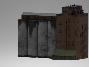 old silo 3D मॉडल