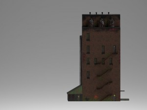 old silo 3D मॉडल