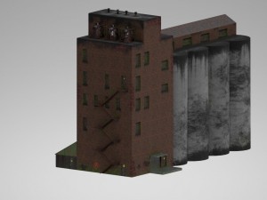 old silo 3D मॉडल