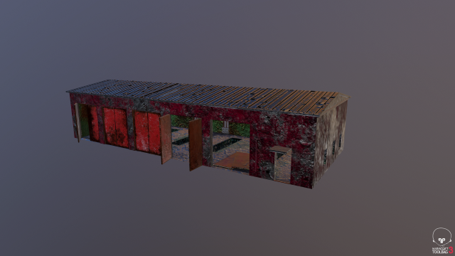 old mechanic station 3D Model .c4d .max .obj .3ds .fbx .stl .blend 