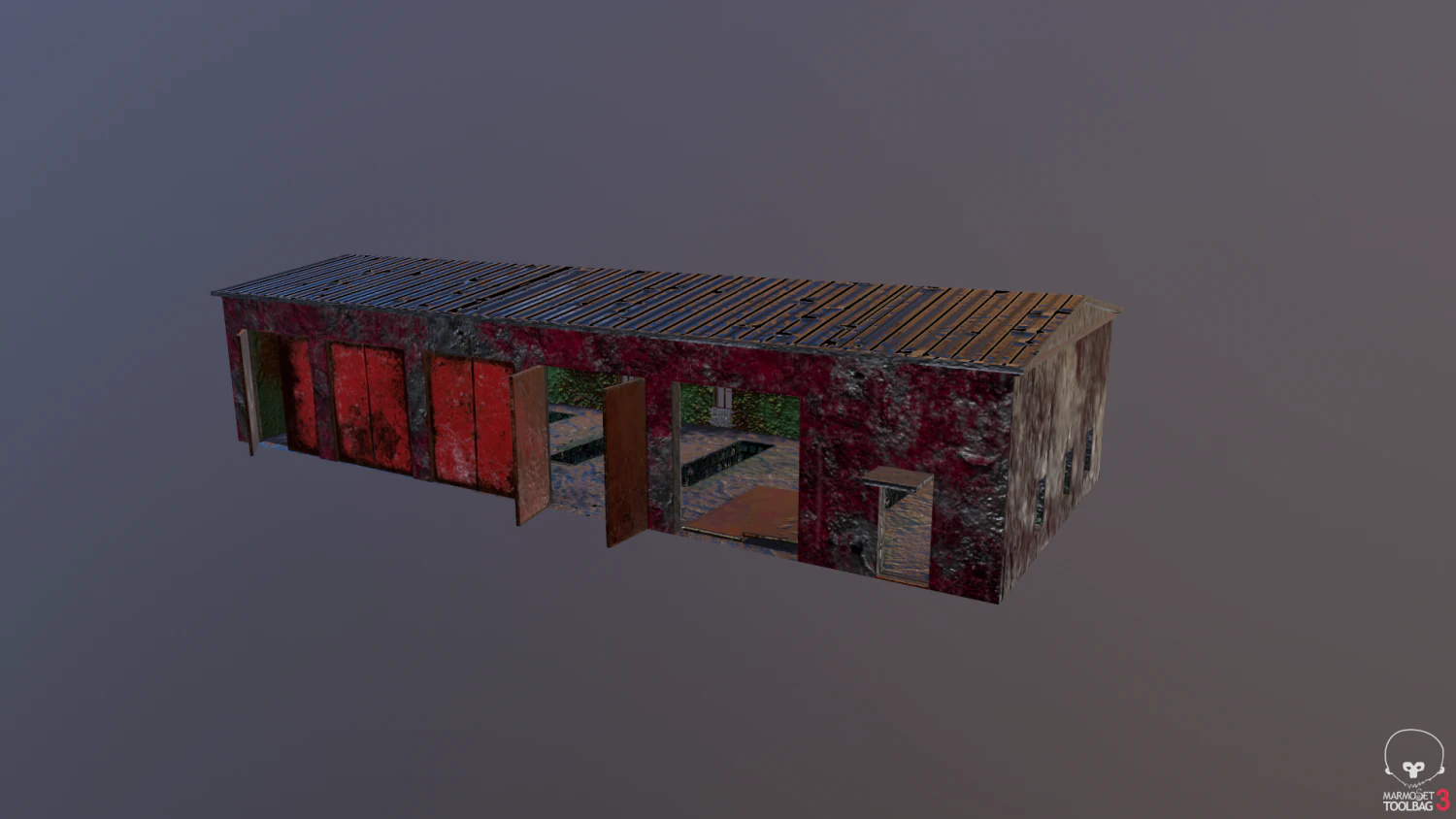 old mechanic station 3D Model .c4d .max .obj .3ds .fbx .stl .blend 