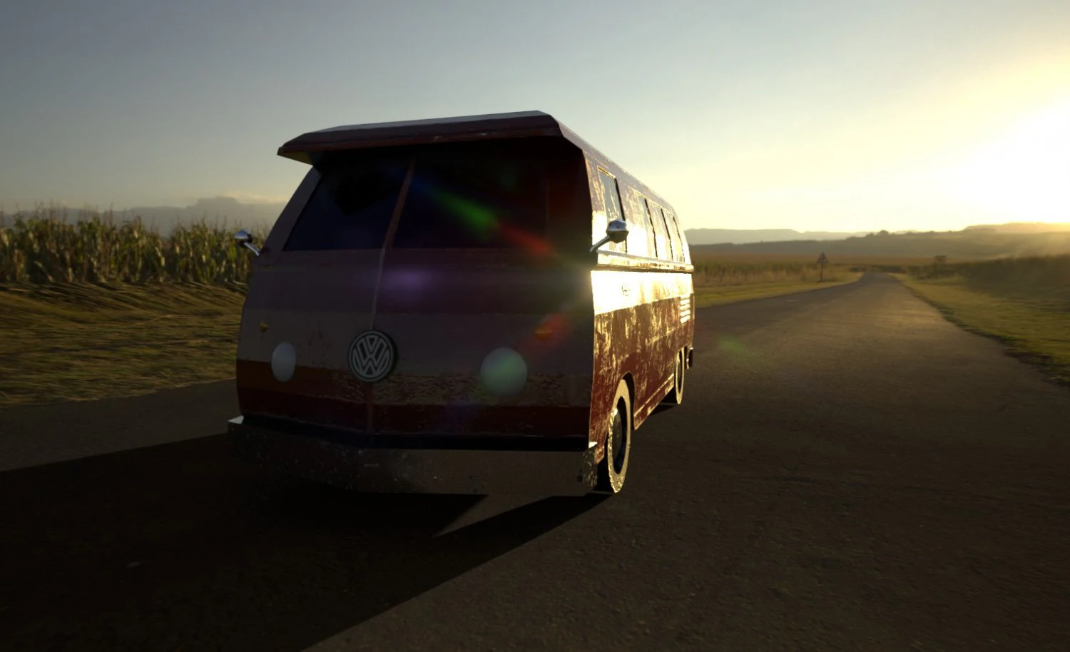 vw t1 low poly 3D Model .c4d .max .obj .3ds .fbx .stl .blend