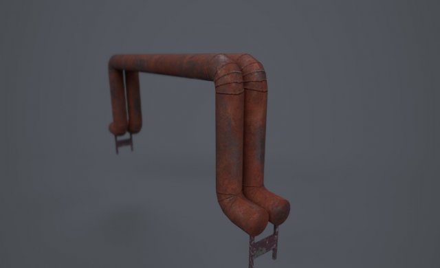 rebuilded rusted pipes 3D 模型 .c4d .max .obj .3ds .fbx .stl .blend 
