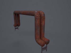 rebuilded rusted pipes 3D मॉडल
