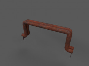 rebuilded rusted pipes 3D 模型