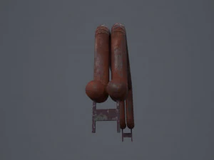 rebuilded rusted pipes 3D Model