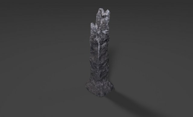 cliff with snow and without 3D 模型 .c4d .max .obj .3ds .fbx .stl .blend
