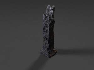 cliff with snow and without 3D 模型