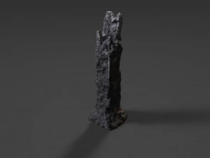 cliff with snow and without 3D Model