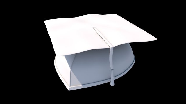 graduation hat 3D Модель .c4d .max .obj .3ds .fbx .stl .blend 
