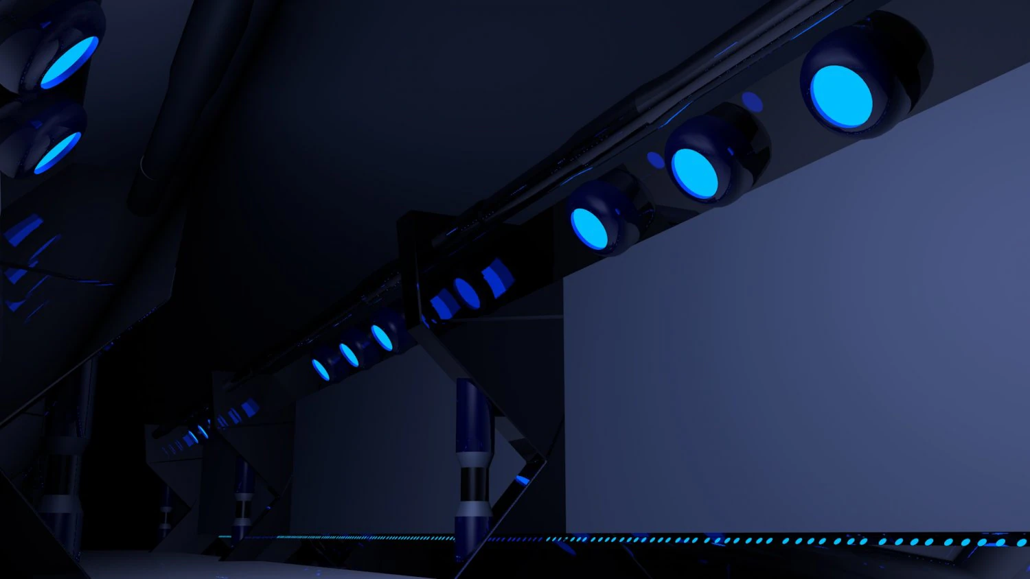 sci-fi corridor tunnel 3D Model .c4d .max .obj .3ds .fbx .stl .blend 