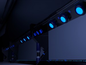sci-fi corridor tunnel Model 3D