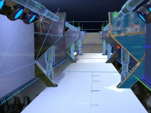 sci-fi corridor tunnel 3D Model