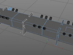 sci-fi corridor tunnel 3D Model