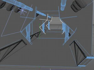 sci-fi corridor tunnel 3D Model