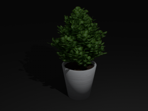 simple modern pot low poly 3Dモデル