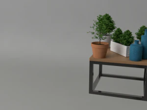 tencere paketi ile masa 3D Model