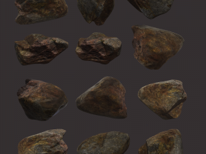 river rock Modello 3D