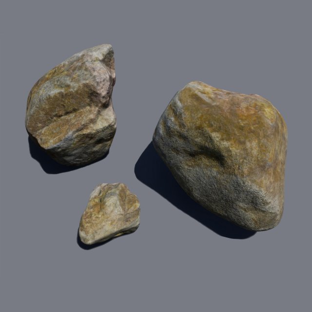 river rock Modello 3D .c4d .max .obj .3ds .fbx .stl .blend 