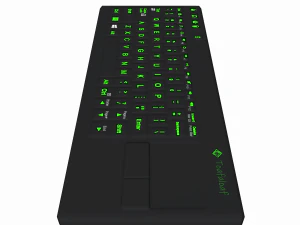 teclado colorido Modelo 3D