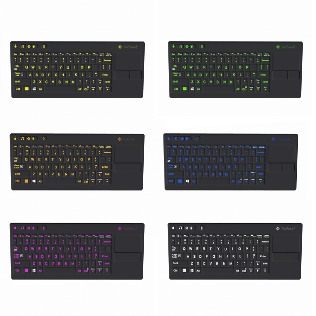 keyboard colorful Model 3D .c4d .max .obj .3ds .fbx .stl .blend 