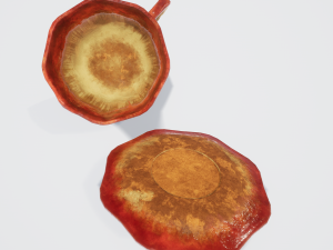 teacup red glazed 3D Модель