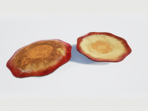 teacup red glazed 3D Модель