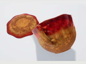 teacup red glazed 3D Модель
