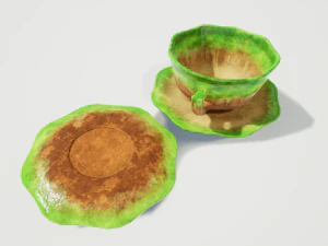 teacup and saucer colors 3D Model