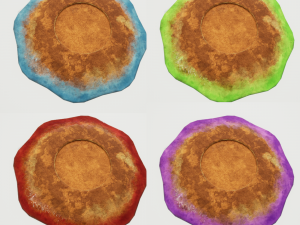 teacup and saucer colors 3D Модель