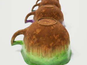 teacup and saucer colors 3D Model