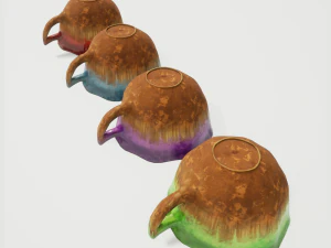 teacup and saucer colors 3D Model