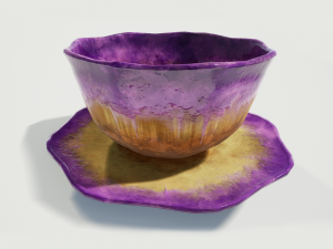 teacup and saucer colors 3D Модель