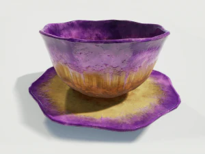 teacup and saucer colors 3D Model