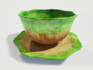 teacup and saucer colors 3D Модель