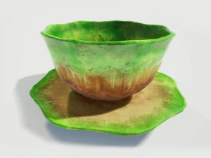 teacup and saucer colors 3D Model