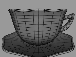 teacup and saucer colors 3D Model