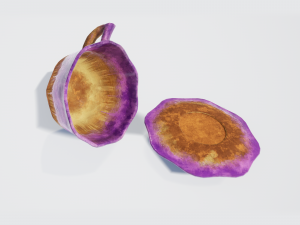 teacup and saucer purple glazed Modelo 3D