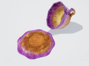 teacup and saucer purple glazed 3D Model
