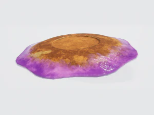 teacup and saucer purple glazed 3D Model