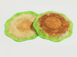 teacup and saucer green glazed 3D Model