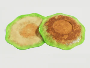 teacup and saucer green glazed 3D Model